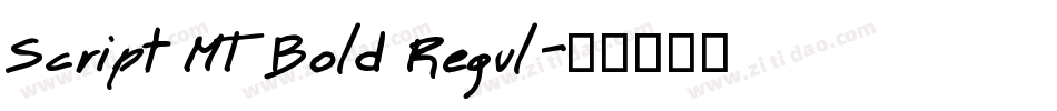 Script MT Bold Regul字体转换